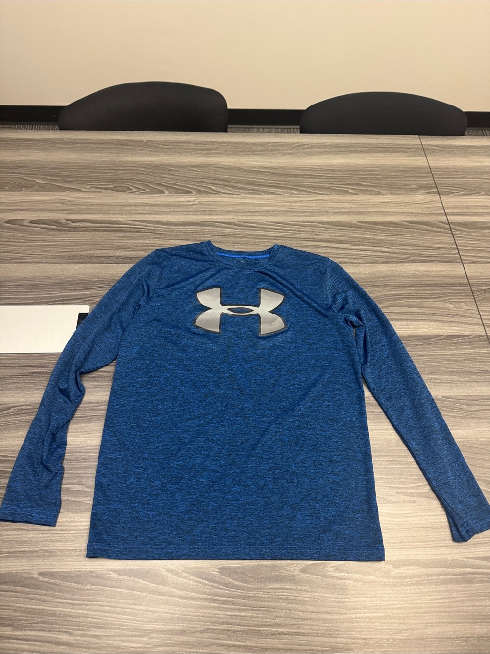 Under Armour Blue Long-Sleeve Logo Performance Tee